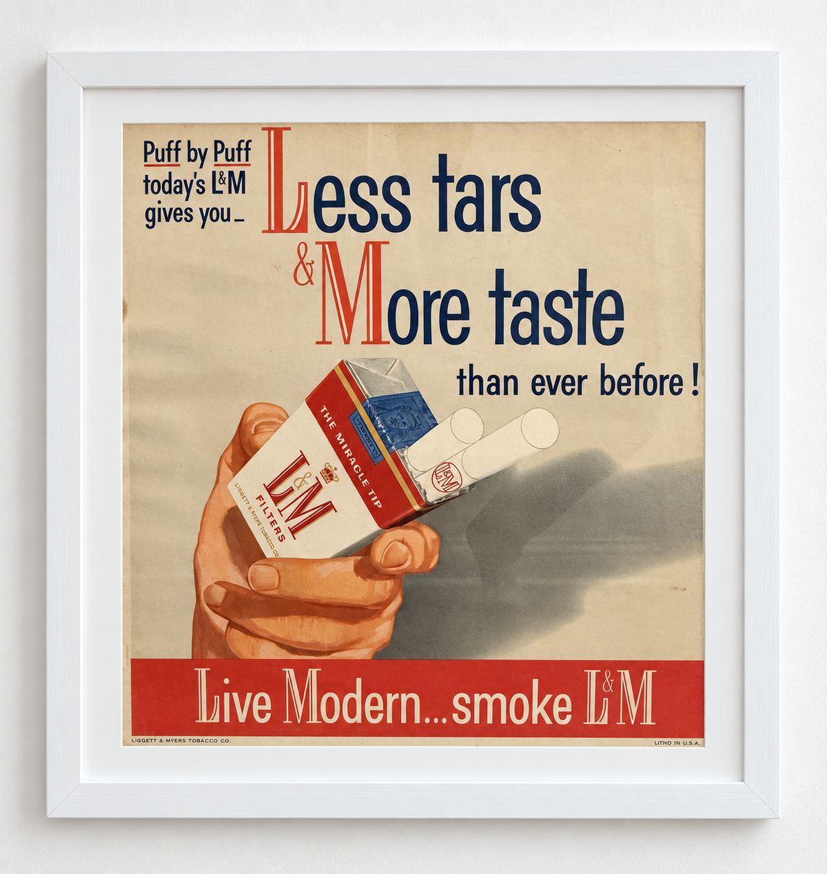 L&M — Less Tars & More Taste Advertising Print