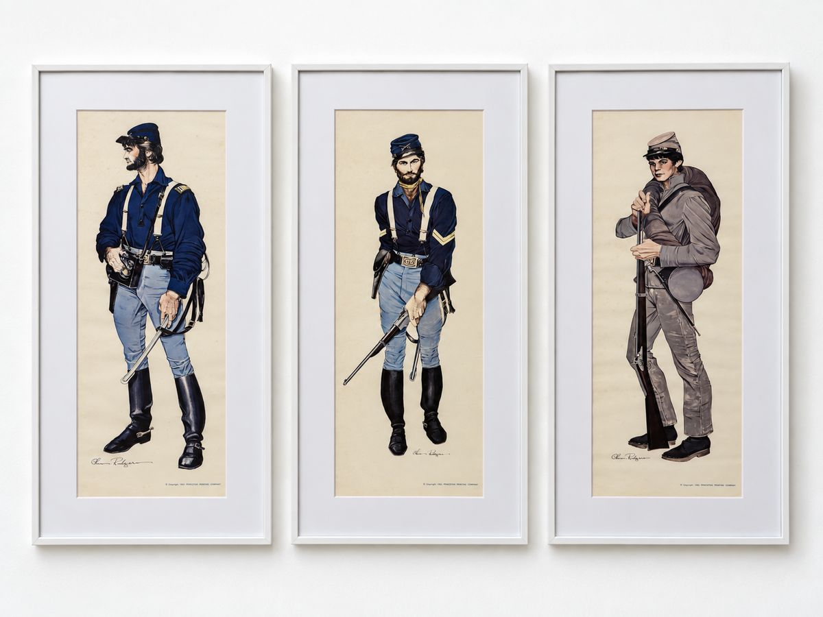 Princeton Printing — Civil War Prints, Set of 3, 1962