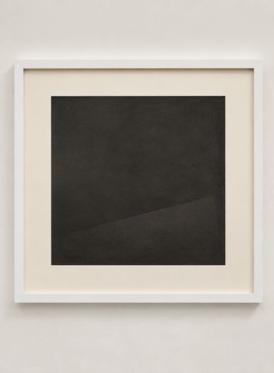 Dark Geometric Wall Art in Black Frame