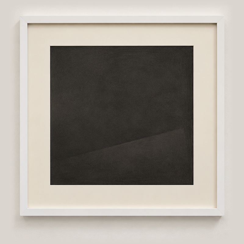 Dark Geometric Wall Art in Black Frame