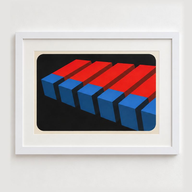 Attributed Marko Spalatin - Red and Blue Blocks