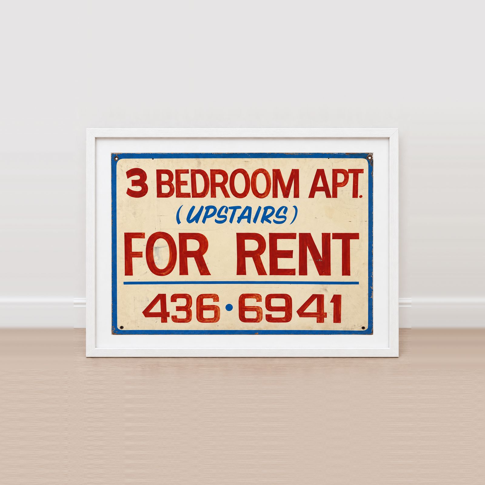 Hand-Painted Apartment For Rent Sign