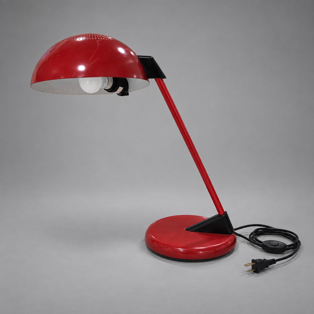 Red Adjustable Dome Desk Lamp