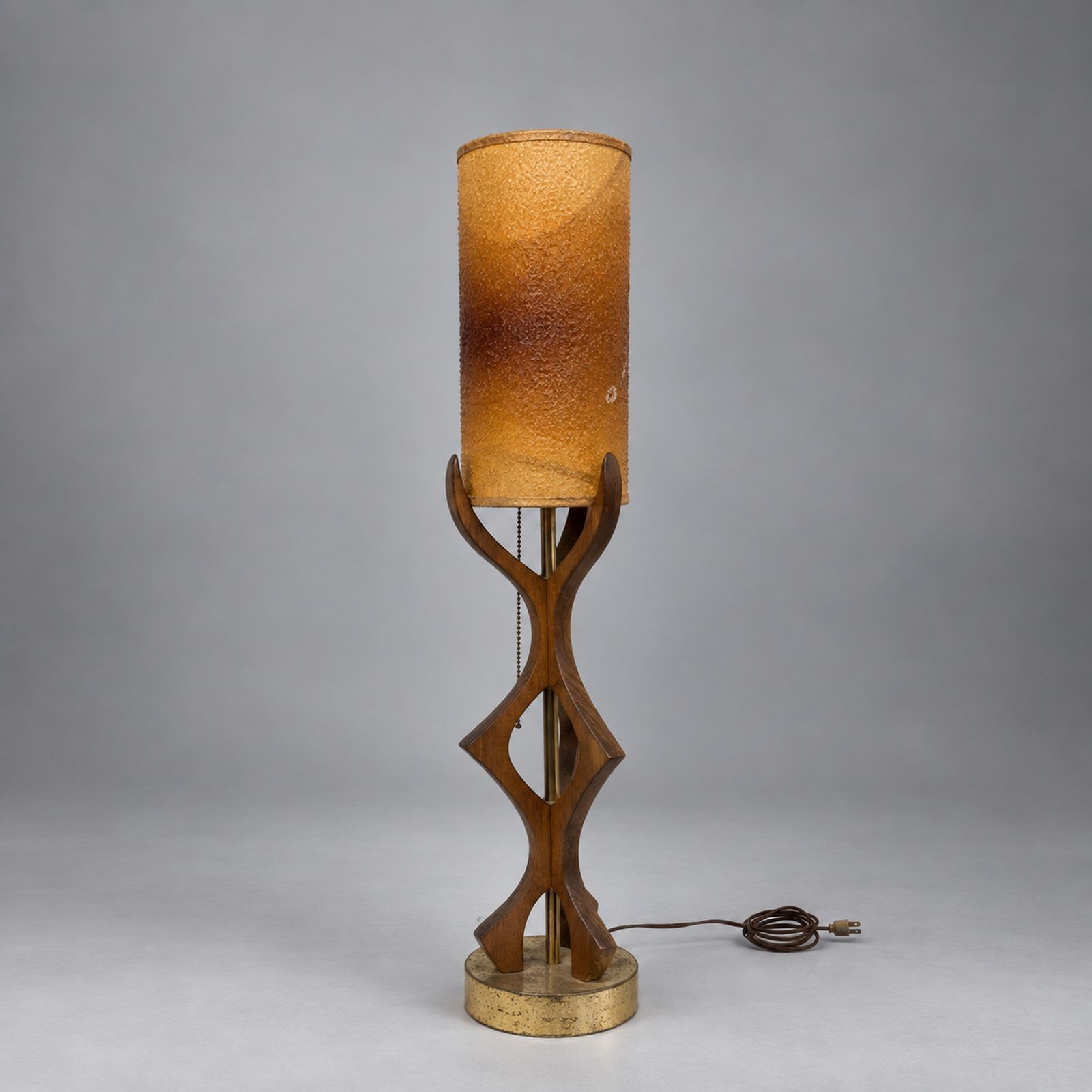 Sculptural Wood Accent Lamp